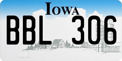 IA license plate BBL306