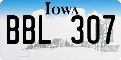 IA license plate BBL307