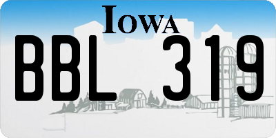 IA license plate BBL319