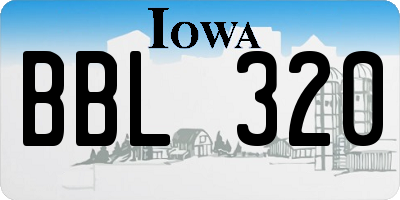 IA license plate BBL320