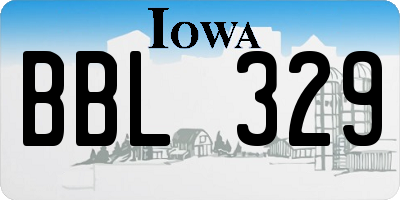 IA license plate BBL329