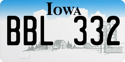 IA license plate BBL332