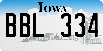 IA license plate BBL334