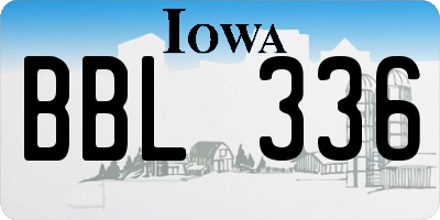 IA license plate BBL336