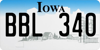 IA license plate BBL340