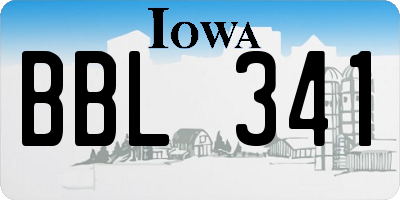 IA license plate BBL341