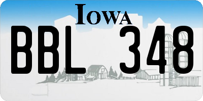 IA license plate BBL348