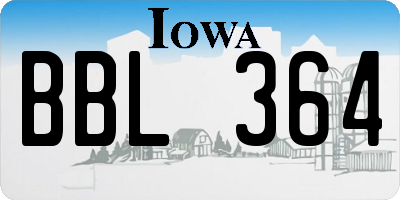 IA license plate BBL364