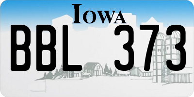 IA license plate BBL373