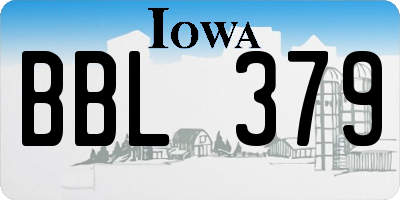 IA license plate BBL379
