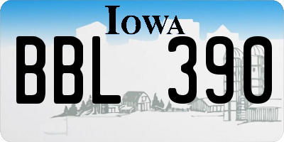 IA license plate BBL390