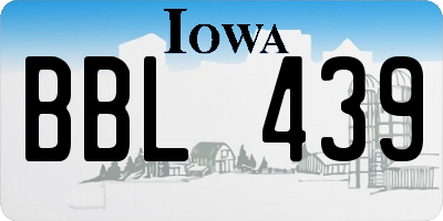 IA license plate BBL439