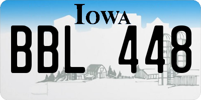 IA license plate BBL448