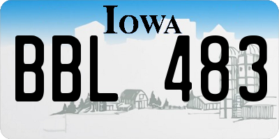 IA license plate BBL483