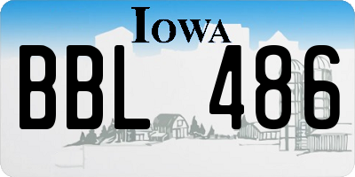 IA license plate BBL486