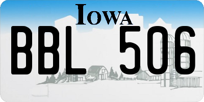 IA license plate BBL506
