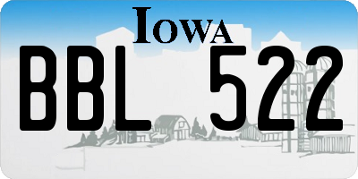 IA license plate BBL522