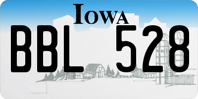 IA license plate BBL528