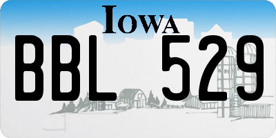 IA license plate BBL529