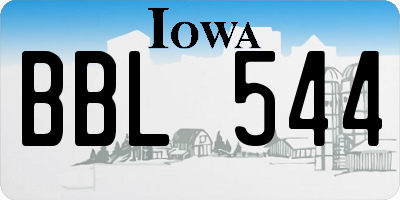 IA license plate BBL544