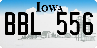 IA license plate BBL556