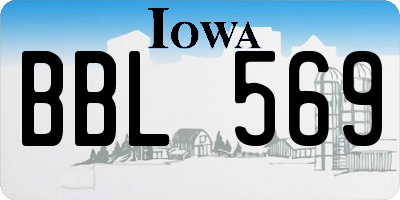 IA license plate BBL569
