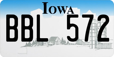 IA license plate BBL572