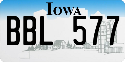 IA license plate BBL577