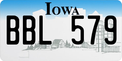 IA license plate BBL579