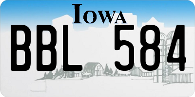 IA license plate BBL584