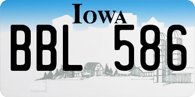 IA license plate BBL586