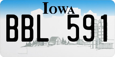 IA license plate BBL591