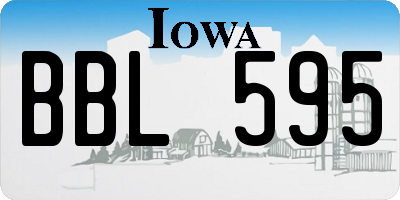 IA license plate BBL595