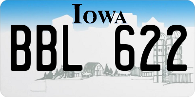 IA license plate BBL622