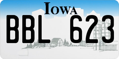 IA license plate BBL623