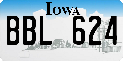 IA license plate BBL624