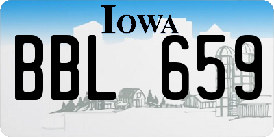 IA license plate BBL659