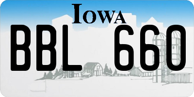 IA license plate BBL660