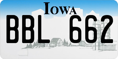IA license plate BBL662