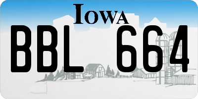 IA license plate BBL664