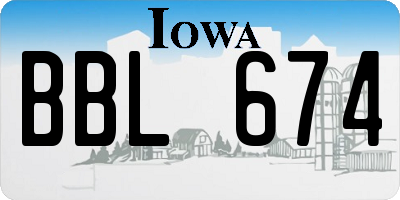 IA license plate BBL674