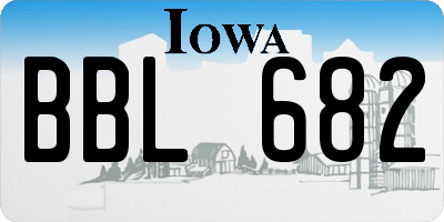 IA license plate BBL682