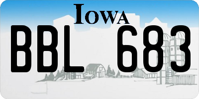 IA license plate BBL683