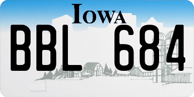IA license plate BBL684