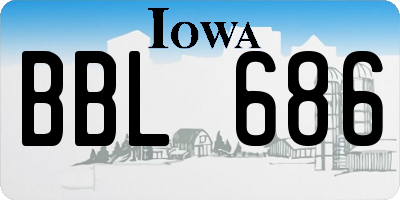 IA license plate BBL686