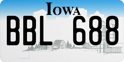 IA license plate BBL688
