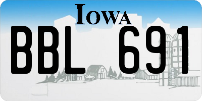 IA license plate BBL691