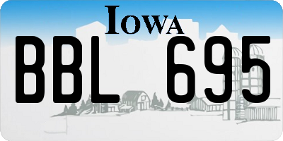 IA license plate BBL695