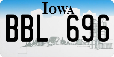 IA license plate BBL696