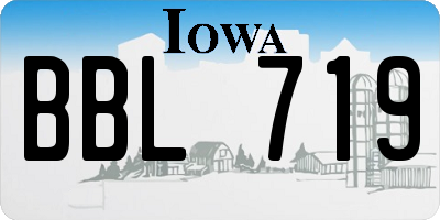 IA license plate BBL719